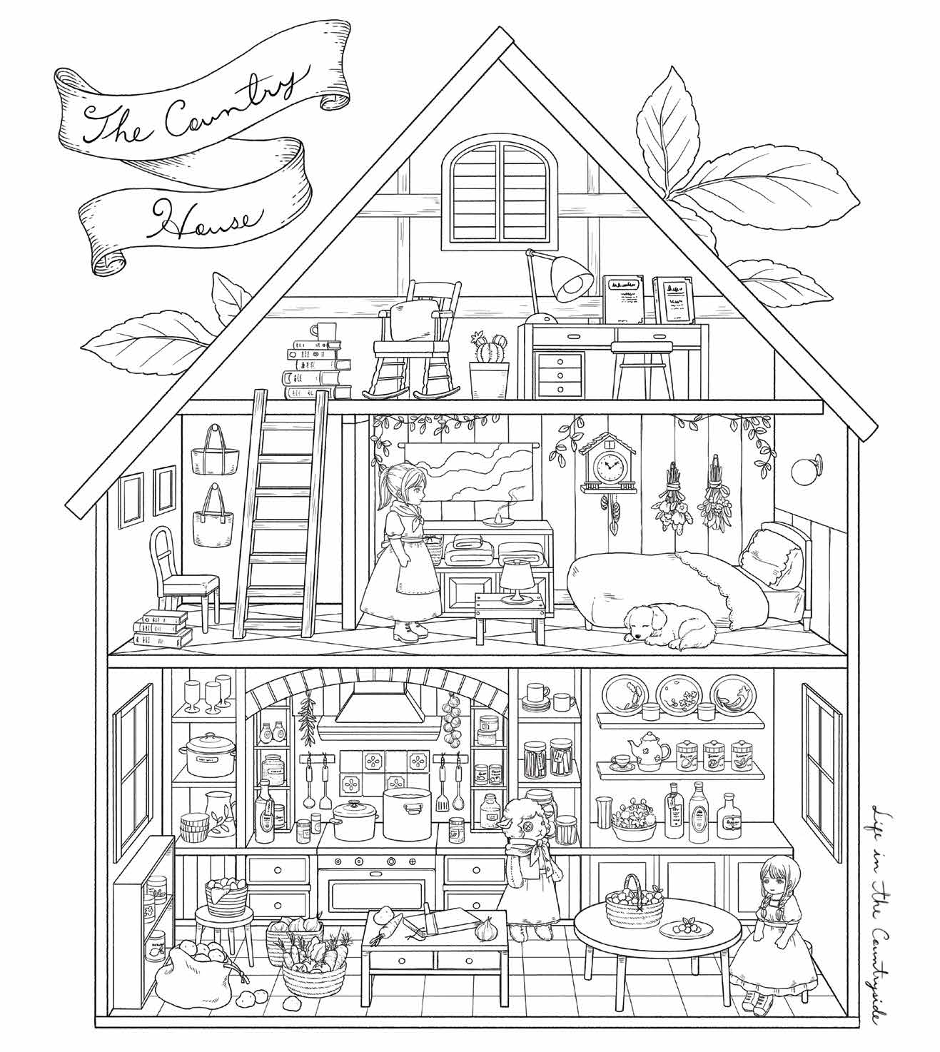 Antique Dollhouse Coloring - Yumiko Tezuka - Perrymans Books & Gifts