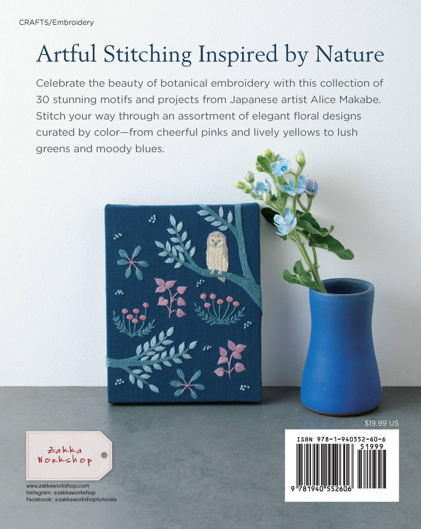 Beautiful Botanical Embroidery by Alice Makabe - Perrymans Books & Gifts