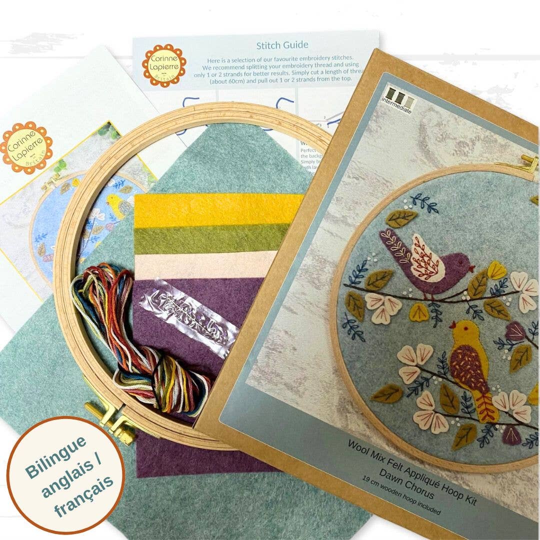 Dawn Chorus Appliqué Hoop Craft Kit - Corinne Lapierre - Perrymans Books & Gifts