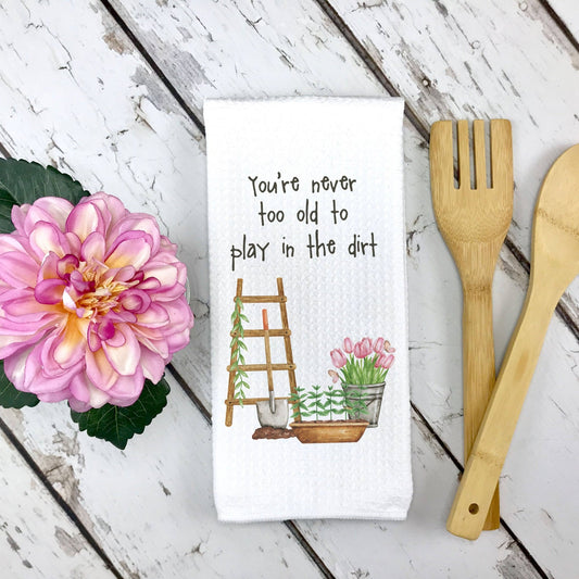 "Digging in the Dirt" Kitchen Towel - Perrymans Books & Gifts