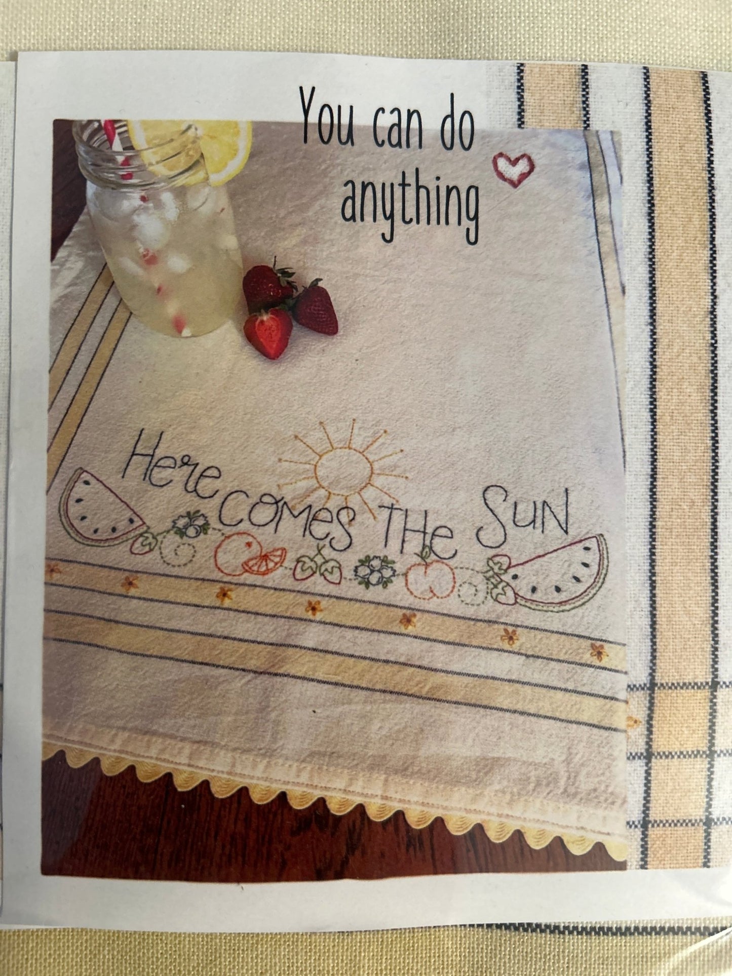 Embroidery Kit - Life Well Lived Dishtowels - Perrymans Books & Gifts