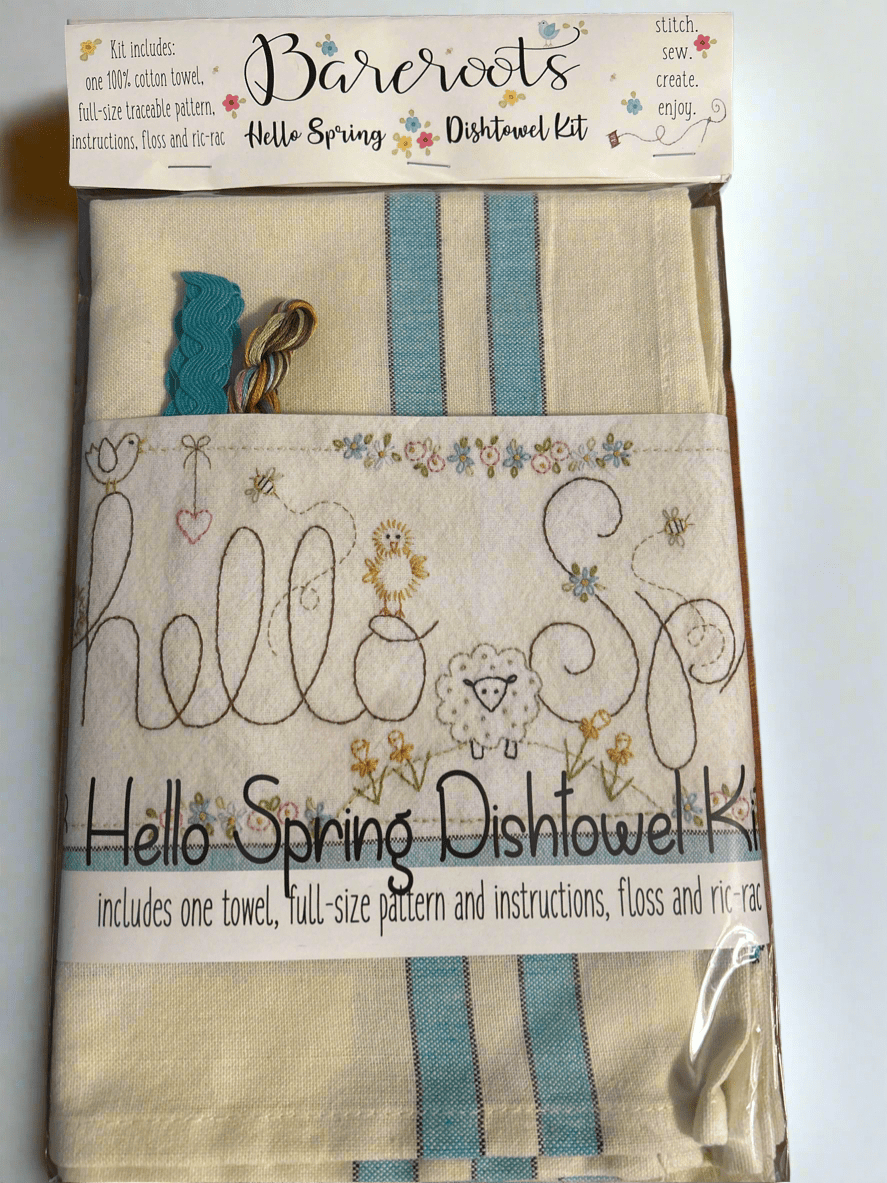 Embroidery Kit - Life Well Lived Dishtowels - Perrymans Books & Gifts