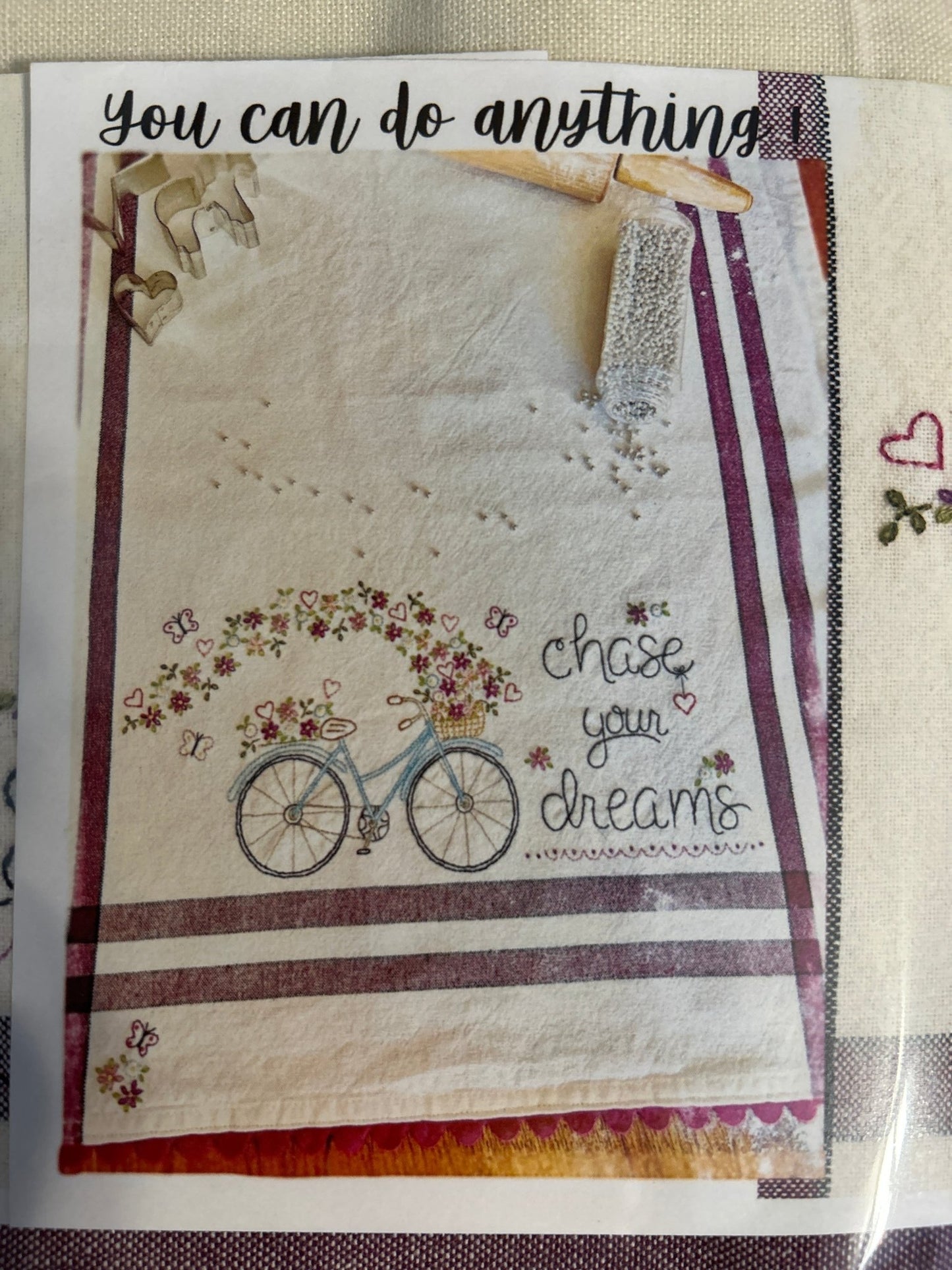 Embroidery Kit - Life Well Lived Dishtowels - Perrymans Books & Gifts