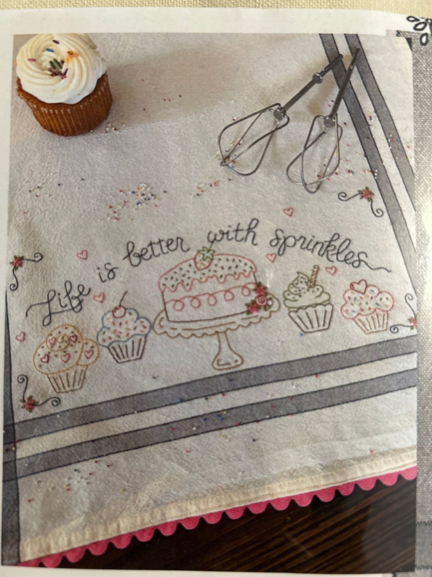 Embroidery Kit - Life Well Lived Dishtowels - Perrymans Books & Gifts