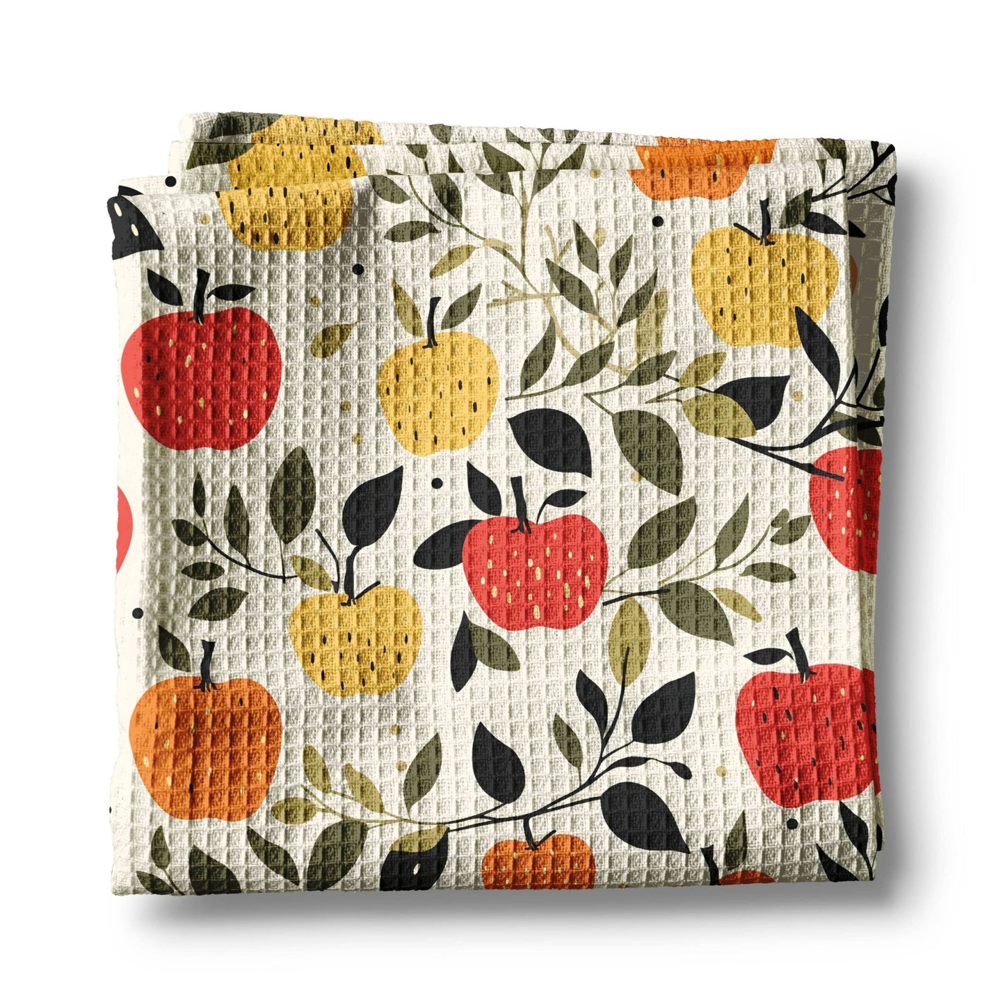 Fall Apple Tree Kitchen Towel Waffle - Perrymans Books & Gifts