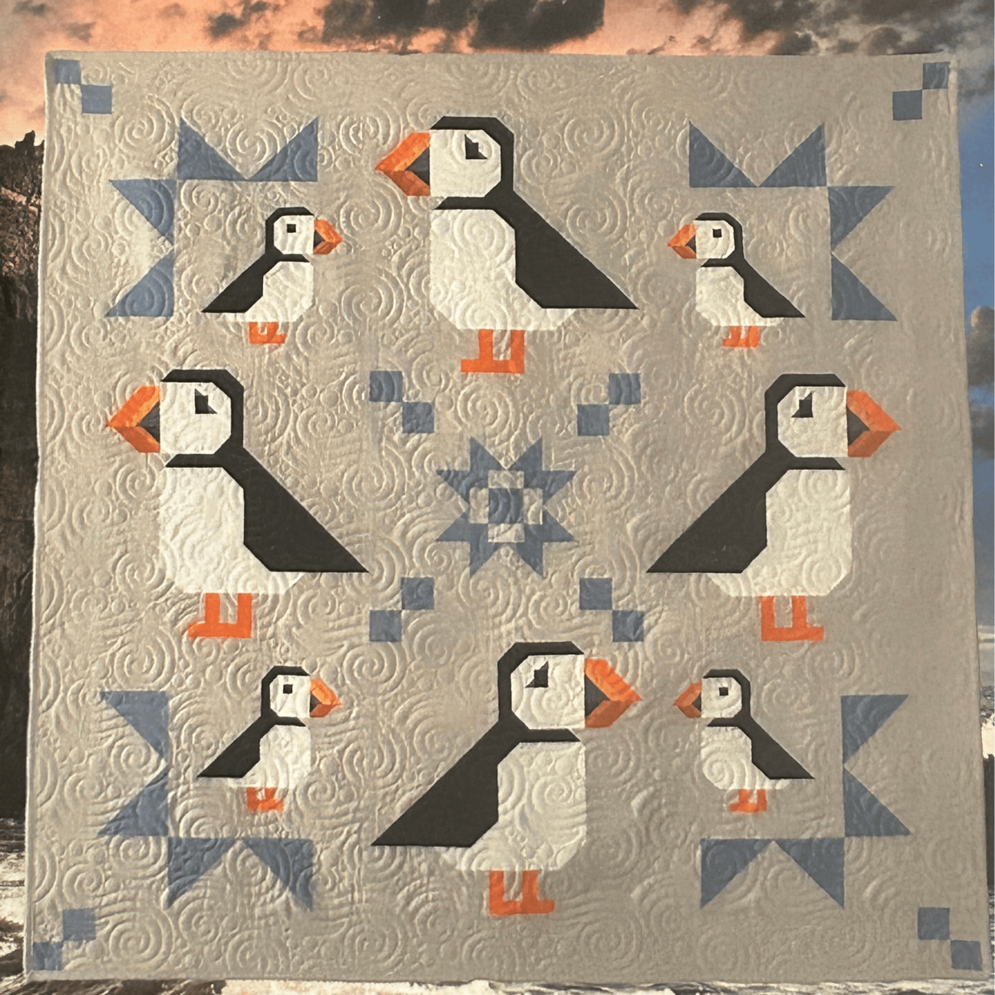 Quilt Pattern - Puffin Star by Art East Quilting Co - Perrymans Books & Gifts