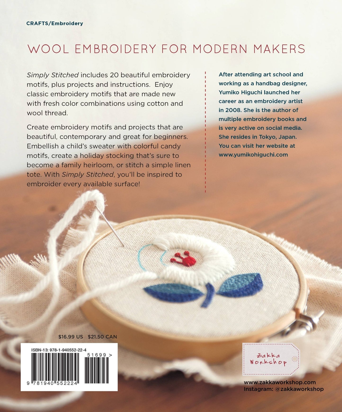 Simply Stitched by Yumiko Higuchi - Perrymans Books & Gifts