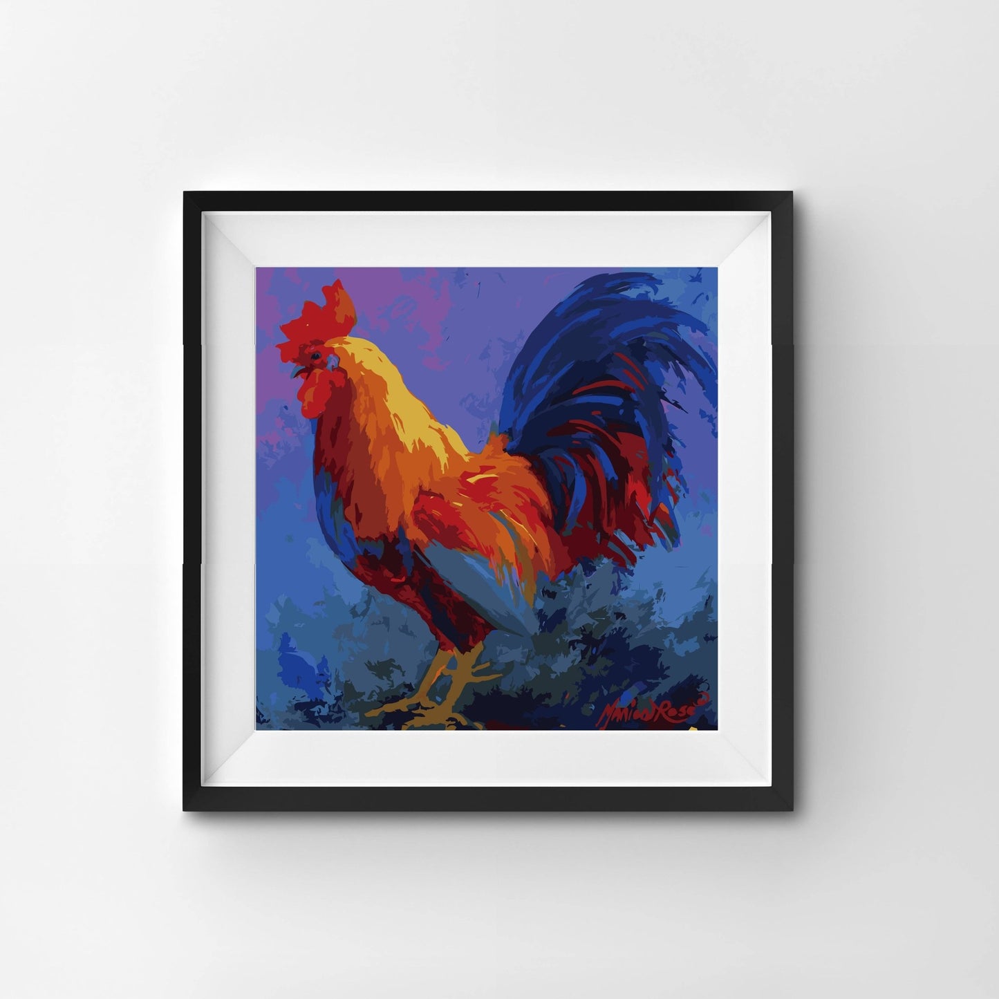 Winnie's Picks - Colorful Rooster Bob - DIY Paint by Numbers Kit - Perrymans Books & Gifts