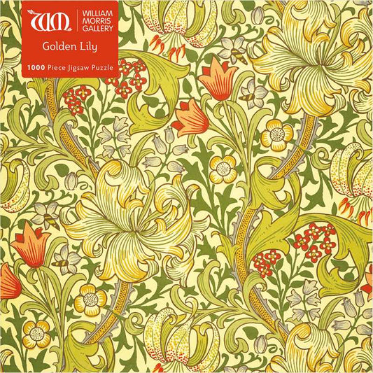 1000 Piece Puzzle - Golden Lily by William Morris Gallery - Perrymans Books & Gifts