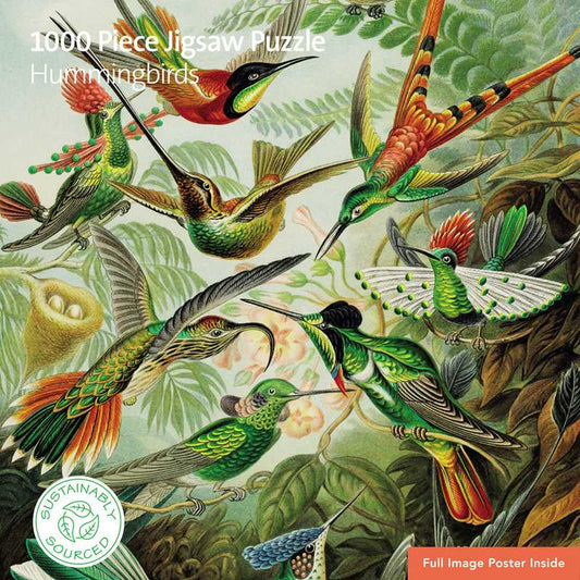 1000 Piece Puzzle - Hummingbirds by Ernest Haeckle - Perrymans Books & Gifts