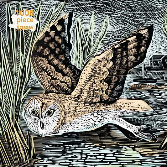 1000 Piece Puzzle - Marsh Owl by Angela Harding - Perrymans Books & Gifts