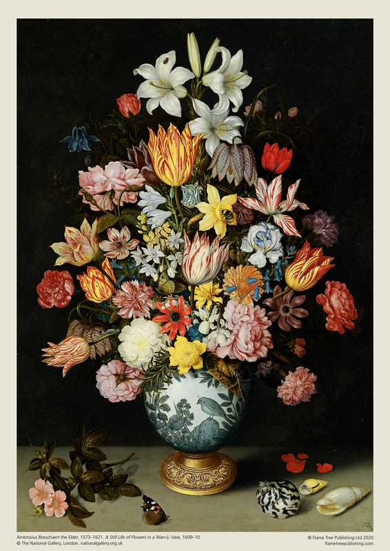1000 Piece Puzzle National Gallery - A Still Life of Flowers by Bosschaert the Elder - Perrymans Books & Gifts