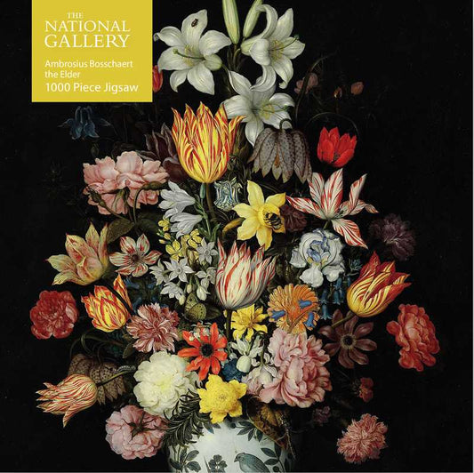 1000 Piece Puzzle National Gallery - A Still Life of Flowers by Bosschaert the Elder - Perrymans Books & Gifts