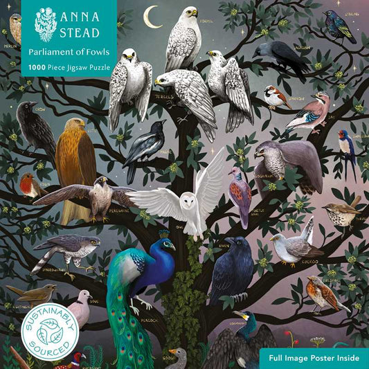 1000 Piece Puzzle - Parliament of Fowls by Anna Stead - Perrymans Books & Gifts