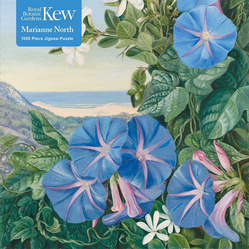 Adult Jigsaw Puzzle: Amatungula and Blue Ipomoea, South Africa by Marianne North - Perrymans Books & Gifts