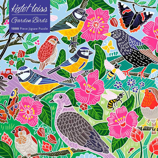 Adult Jigsaw Puzzle - Garden Birds by Kate Heiss - Perrymans Books & Gifts