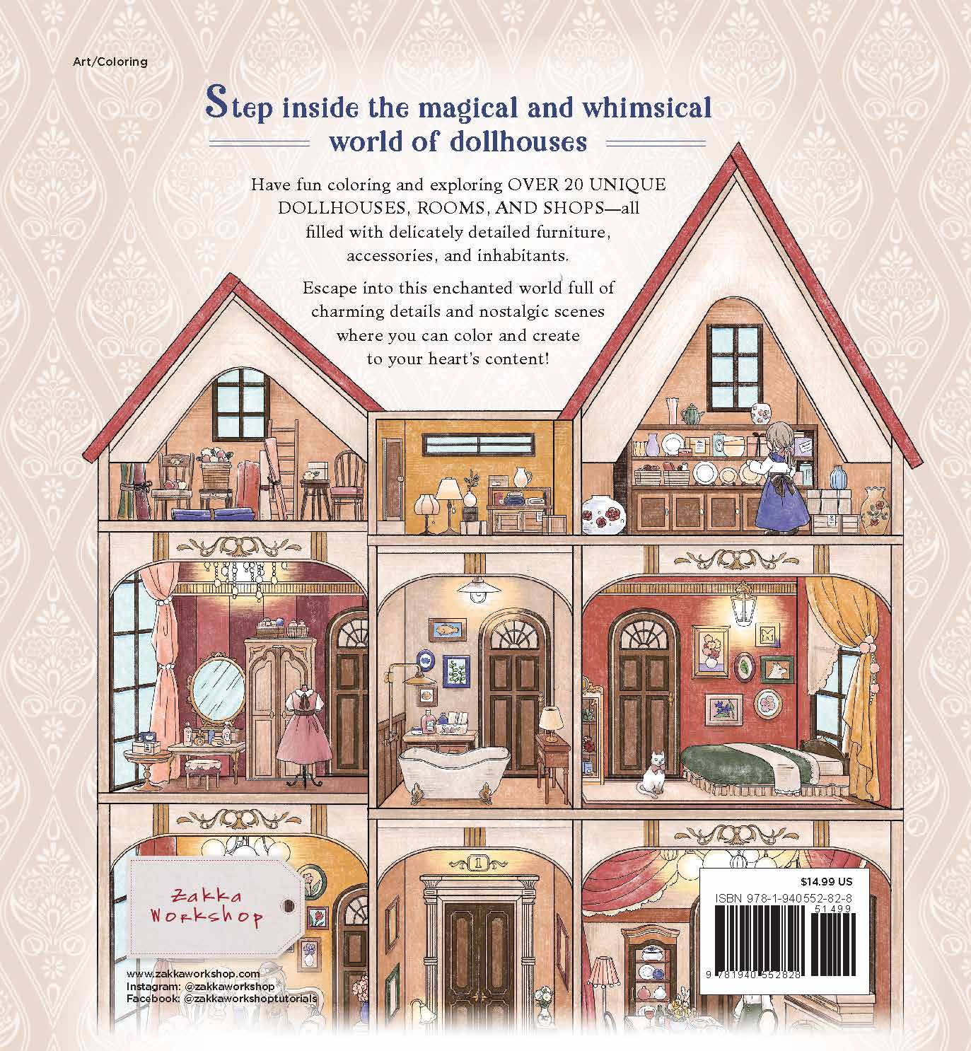Antique Dollhouse Coloring - Yumiko Tezuka - Perrymans Books & Gifts