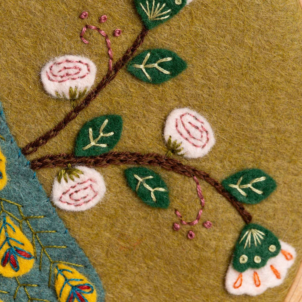 Appliqué Hoop Craft Kit - Flamboyant Peacock - Perrymans Books & Gifts