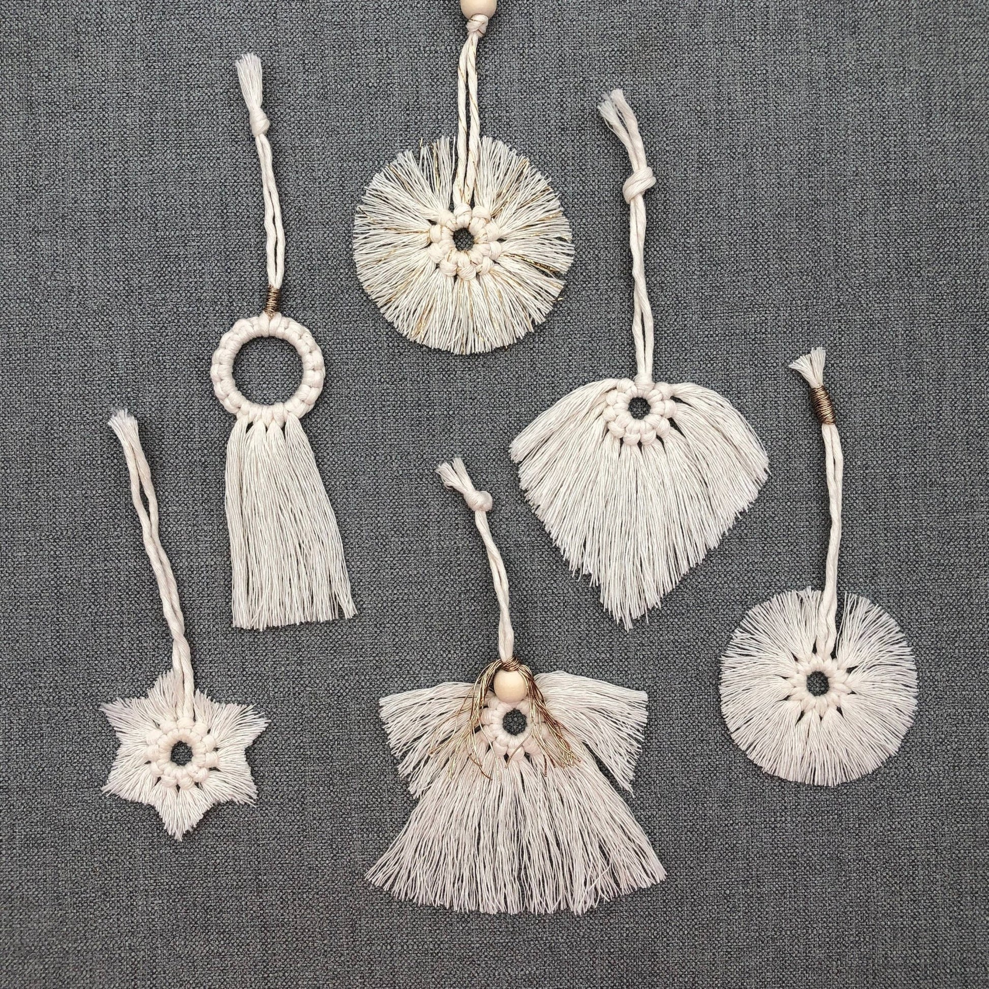 Bergin & Bath - Macramé kit - Christmas Snowflake Decorations - Perrymans Books & Gifts