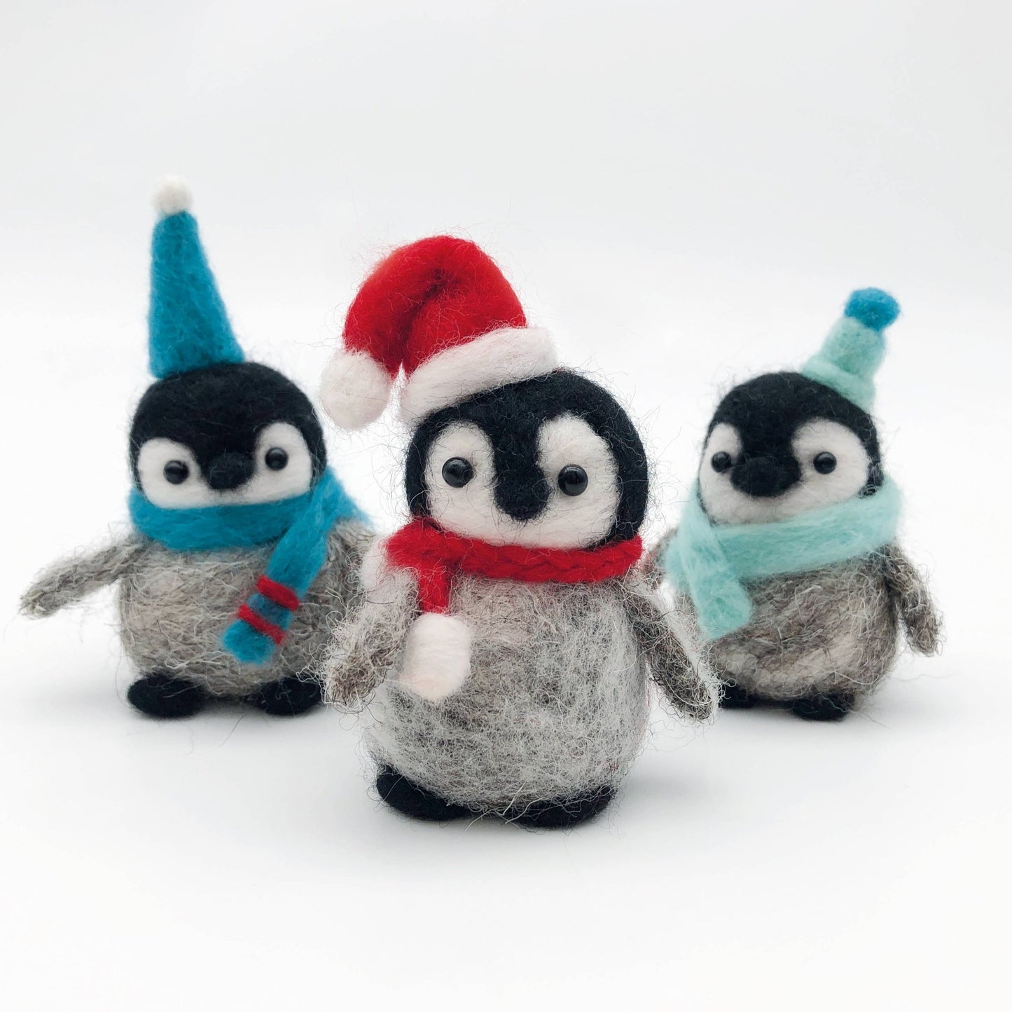 Bergin & Bath - Needle felting kit - Baby Penguins. Make THREE penguins. - Perrymans Books & Gifts