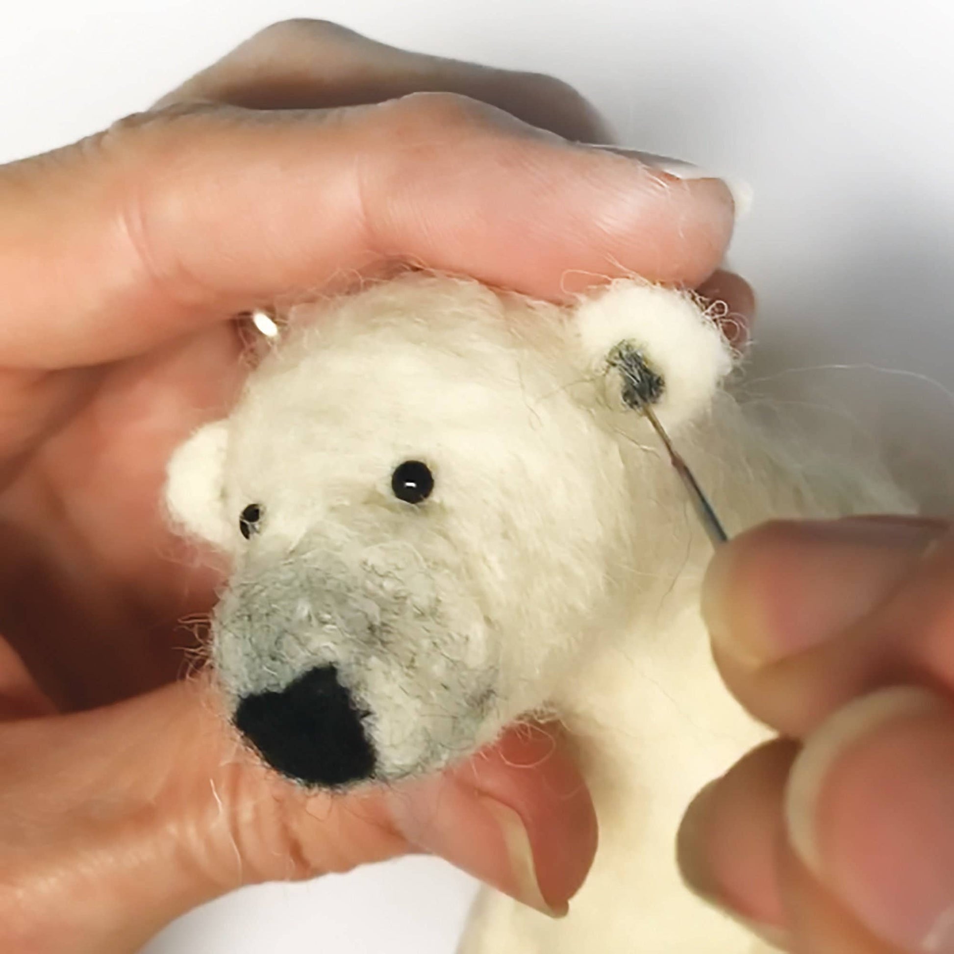 Bergin & Bath - Needle Felting Kit - Polar Bear - make your own polar bear. - Perrymans Books & Gifts