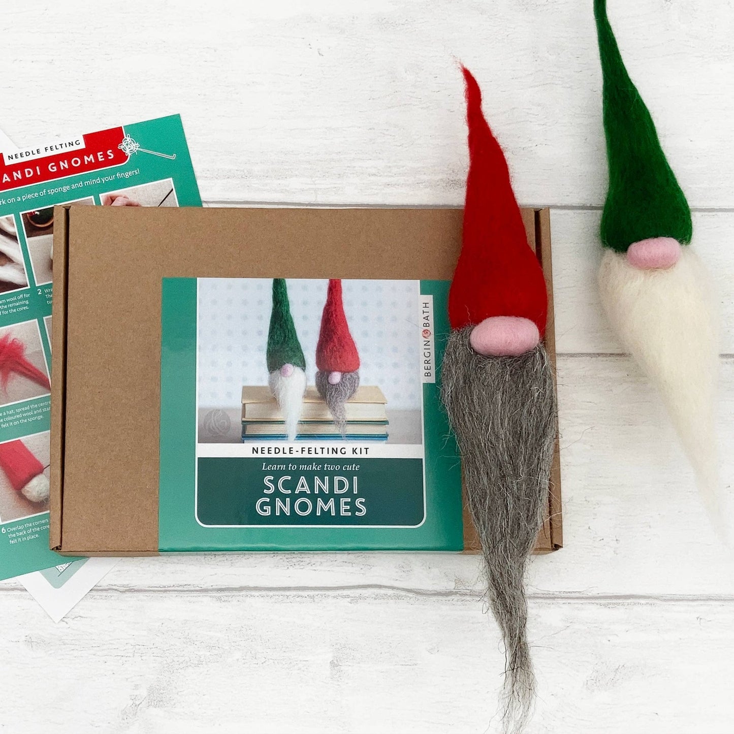 Bergin & Bath - Needle Felting Kit - Scandi Gnomes. A craft kit for adults - Perrymans Books & Gifts