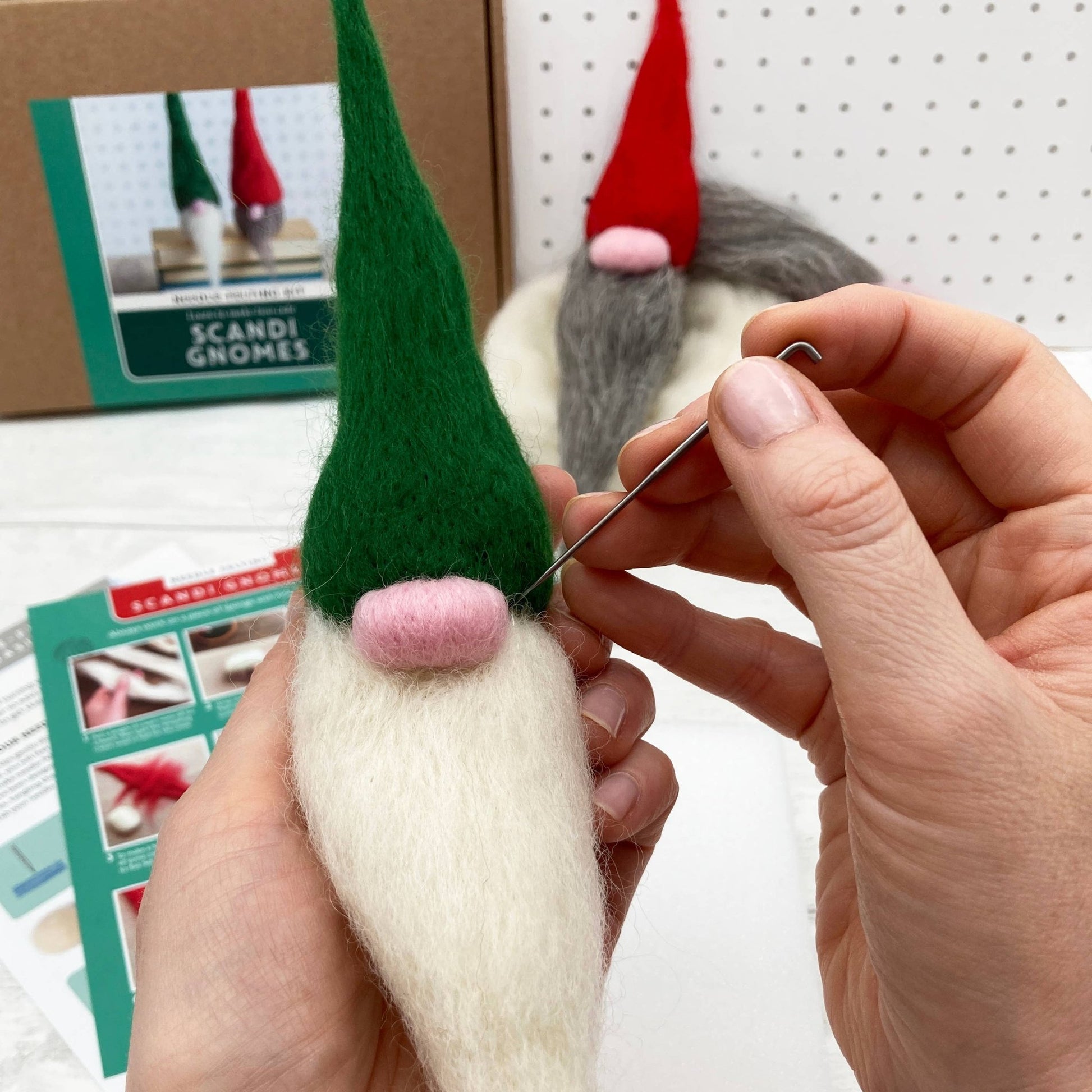 Bergin & Bath - Needle Felting Kit - Scandi Gnomes. A craft kit for adults - Perrymans Books & Gifts