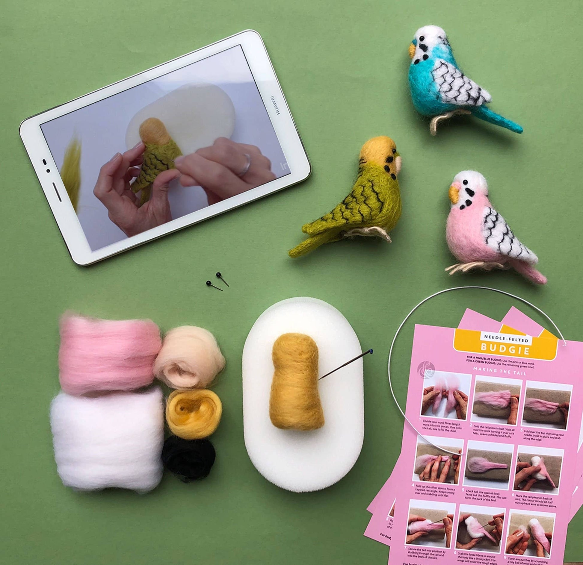 Blue Budgie Needle Felting Kit - Perrymans Books & Gifts