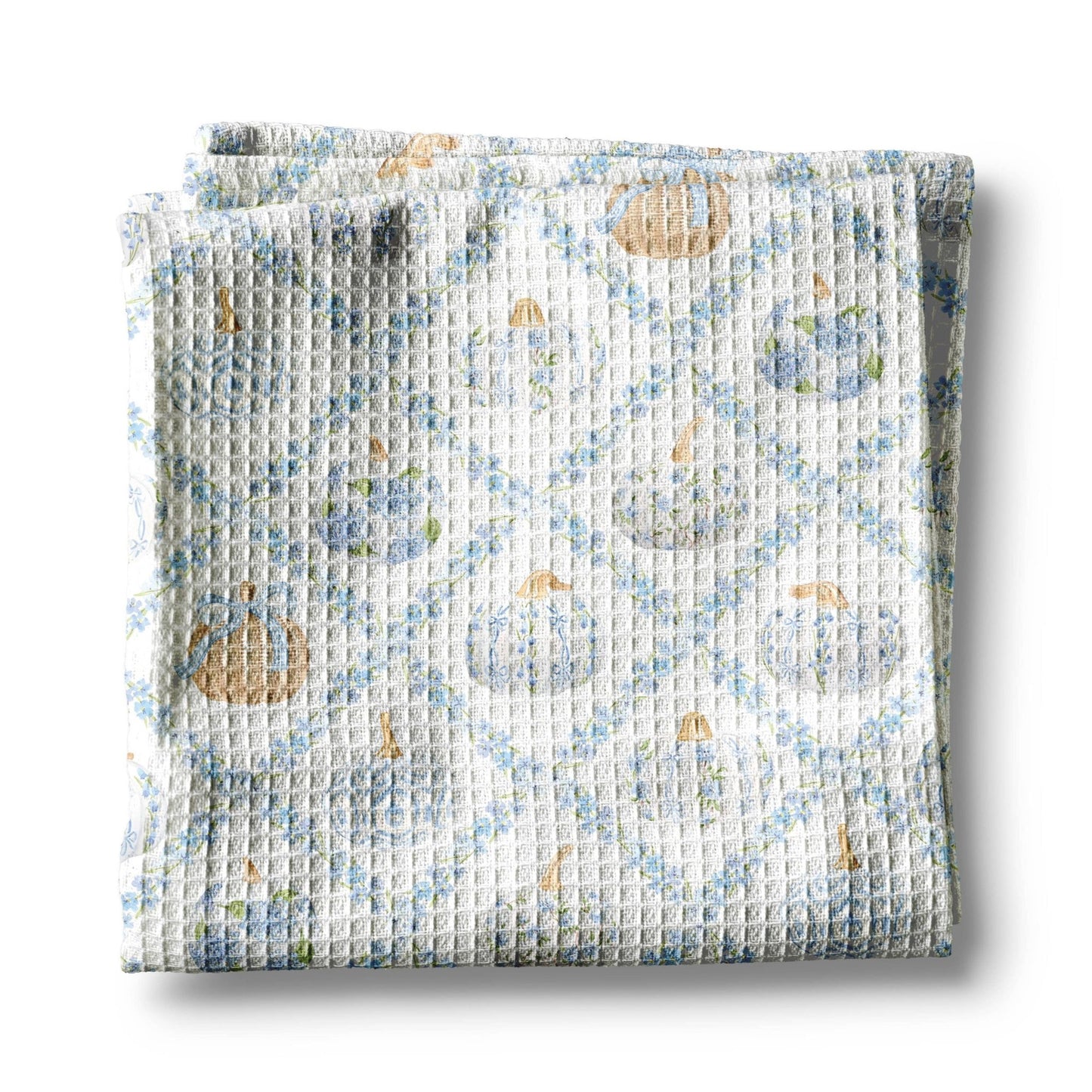 Blue Pumpkin Chinoiserie Fall Coastal Kitchen Towel - Perrymans Books & Gifts