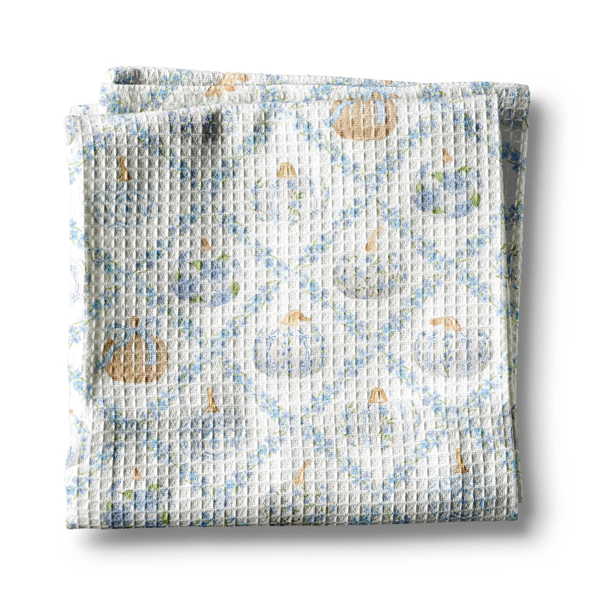Blue Pumpkin Chinoiserie Fall Coastal Kitchen Towel - Perrymans Books & Gifts
