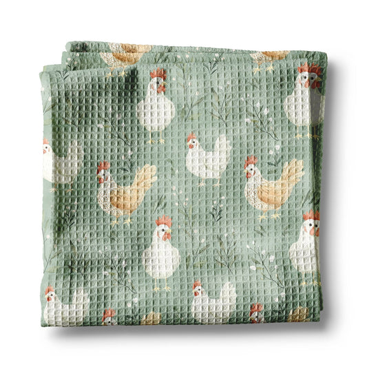 Chicken Collage Farmhouse Coop Homestead Kitchen Towel - Perrymans Books & Gifts