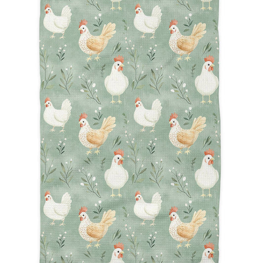 Chicken Collage Farmhouse Coop Homestead Kitchen Towel - Perrymans Books & Gifts