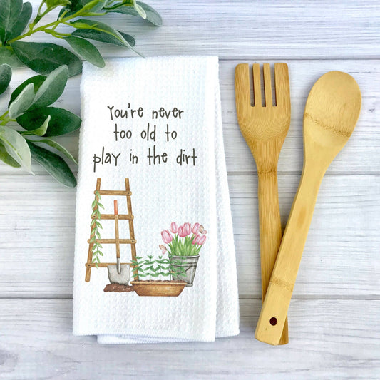 "Digging in the Dirt" Kitchen Towel - Perrymans Books & Gifts