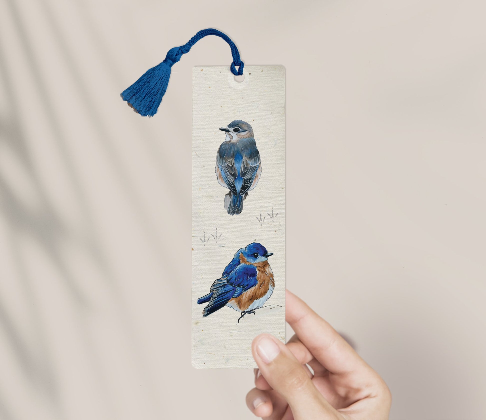 Eastern Bluebird Bookmark with Tassel - Perrymans Books & Gifts