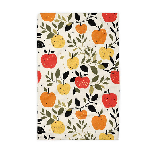 Fall Apple Tree Kitchen Towel Waffle - Perrymans Books & Gifts