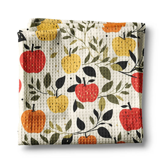 Fall Apple Tree Kitchen Towel Waffle - Perrymans Books & Gifts