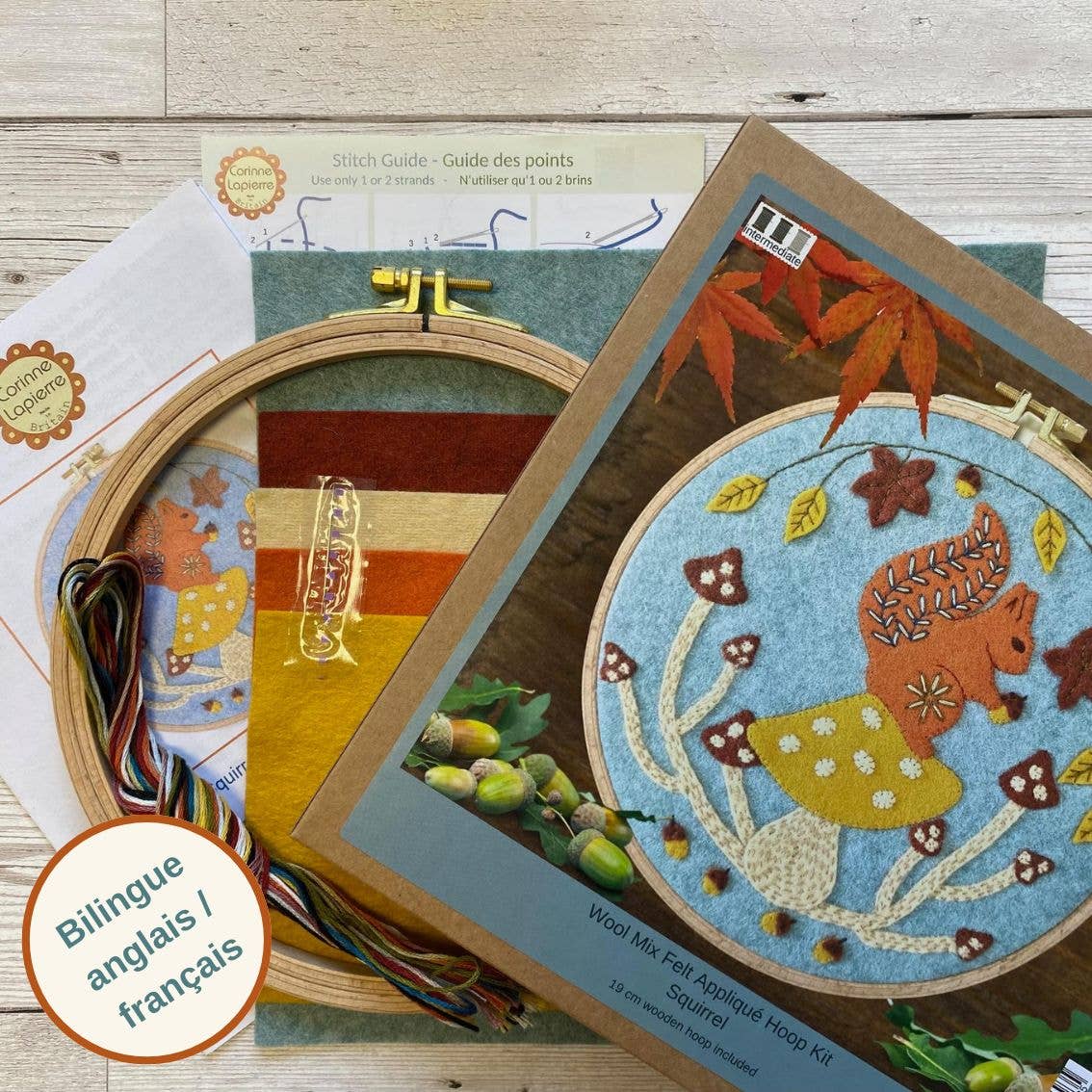 Felt Appliqué Hoop Kit - Red Squirrel - Perrymans Books & Gifts