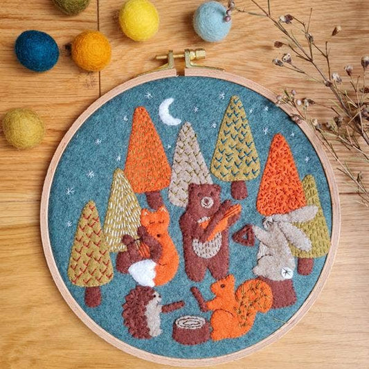 Felt Appliqué Hoop Kit - Woodland Melody - Perrymans Books & Gifts