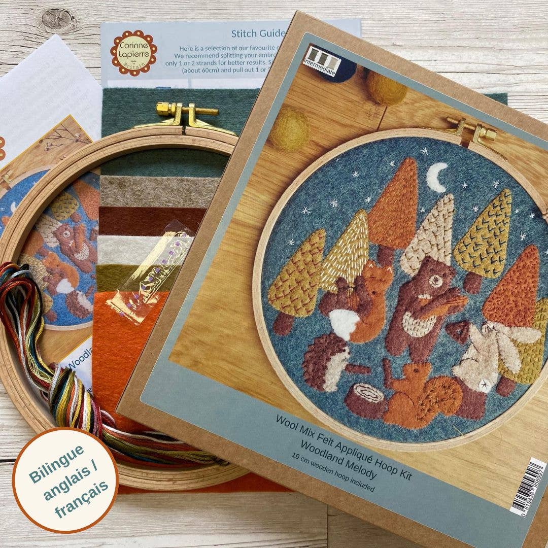 Felt Appliqué Hoop Kit - Woodland Melody - Perrymans Books & Gifts