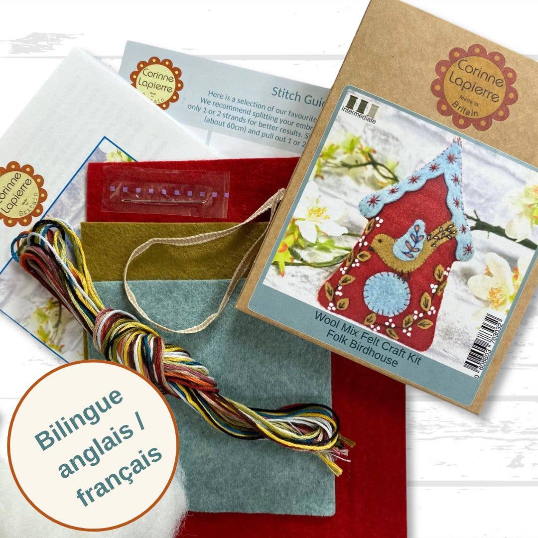 Felt Craft Mini Kit - Folk Birdhouse - Perrymans Books & Gifts