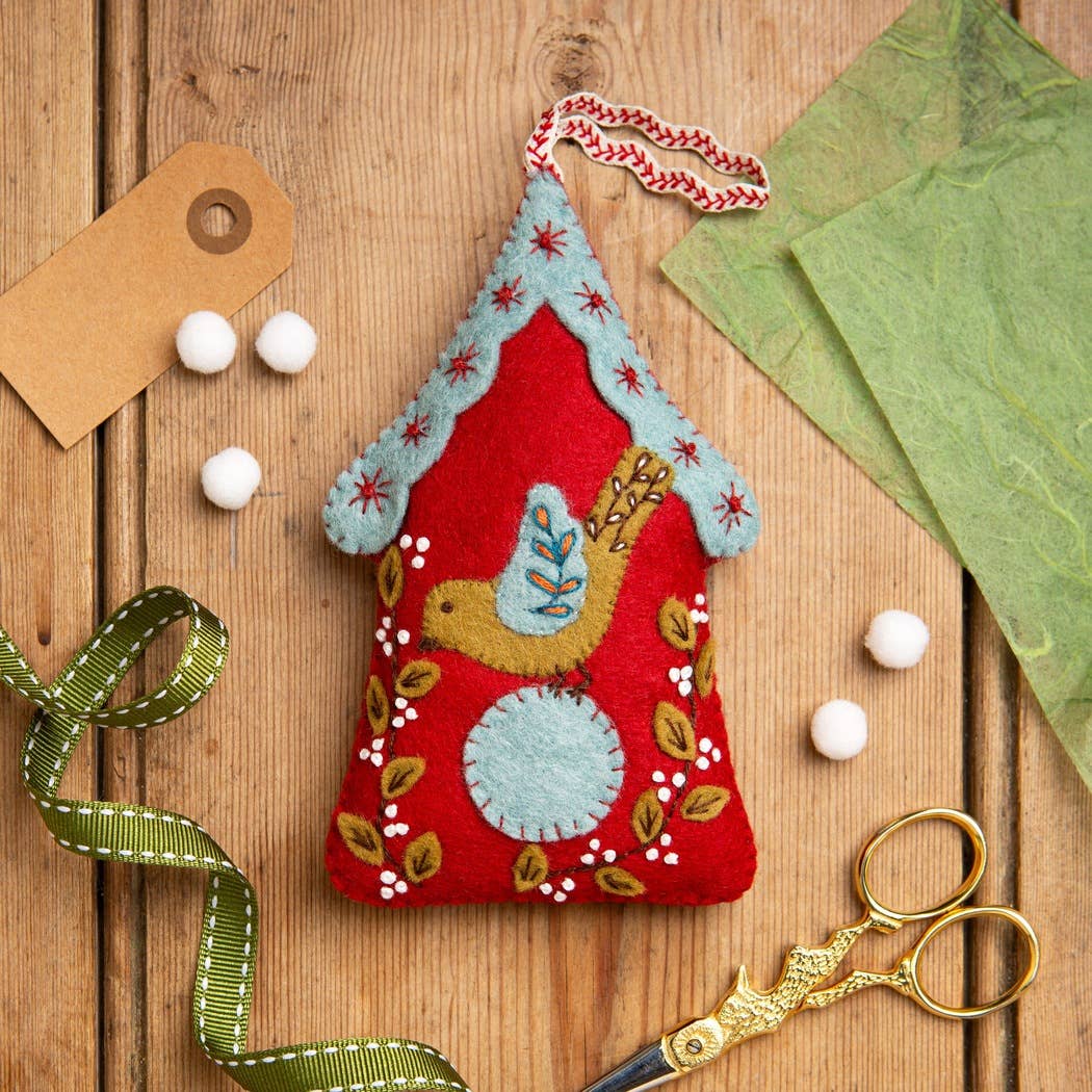 Felt Craft Mini Kit - Folk Birdhouse - Perrymans Books & Gifts