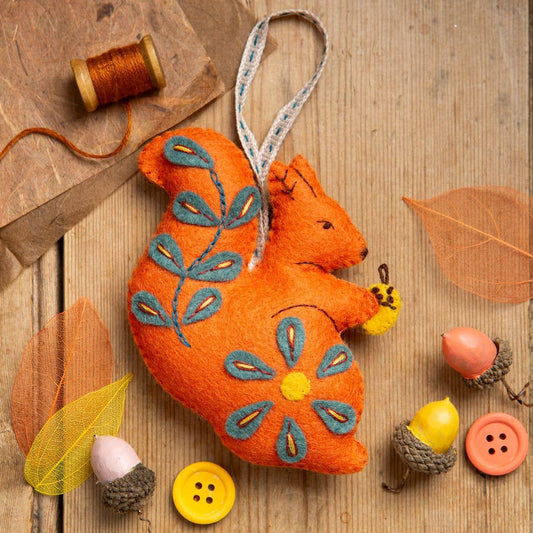 Felt Craft Mini Kit - Folk Squirrel - Perrymans Books & Gifts