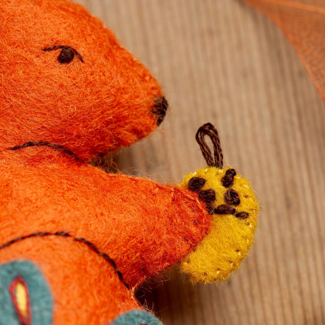 Felt Craft Mini Kit - Folk Squirrel - Perrymans Books & Gifts