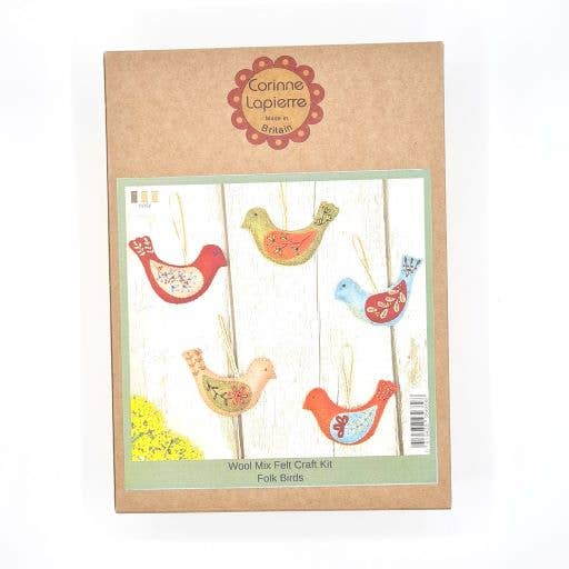 Folk Birds Felt Craft Kit - Corinne Lapierre - Perrymans Books & Gifts