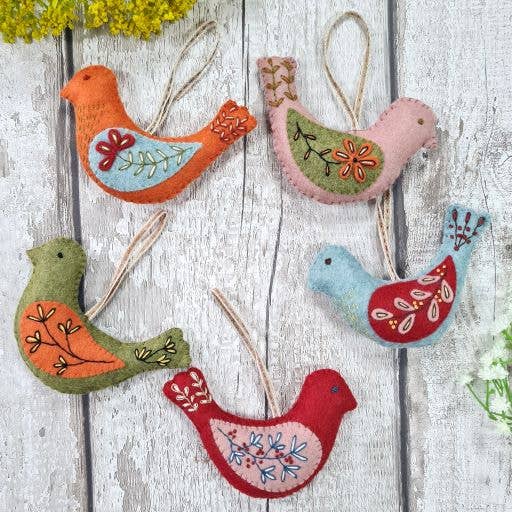 Folk Birds Felt Craft Kit - Corinne Lapierre - Perrymans Books & Gifts