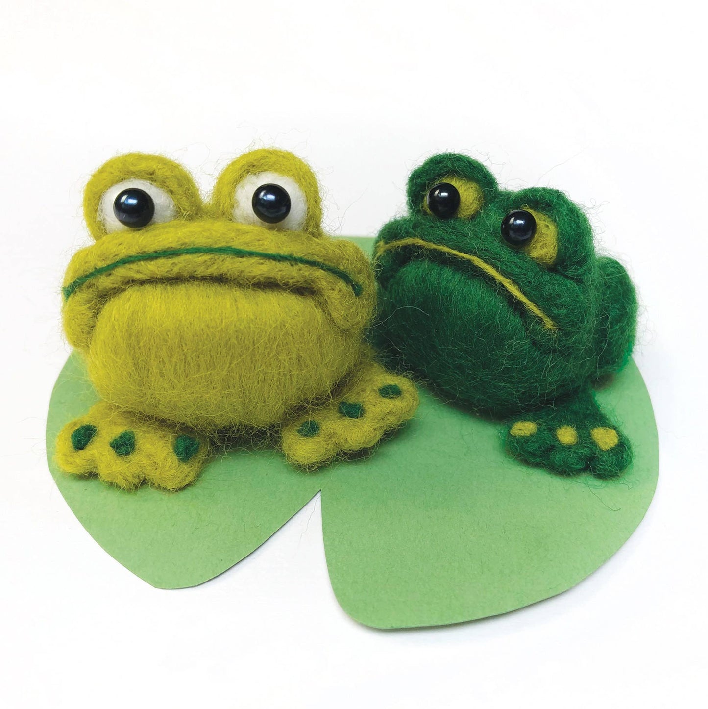 Frogs Needle Felting Kit - Learn to make two funny frogs - Perrymans Books & Gifts