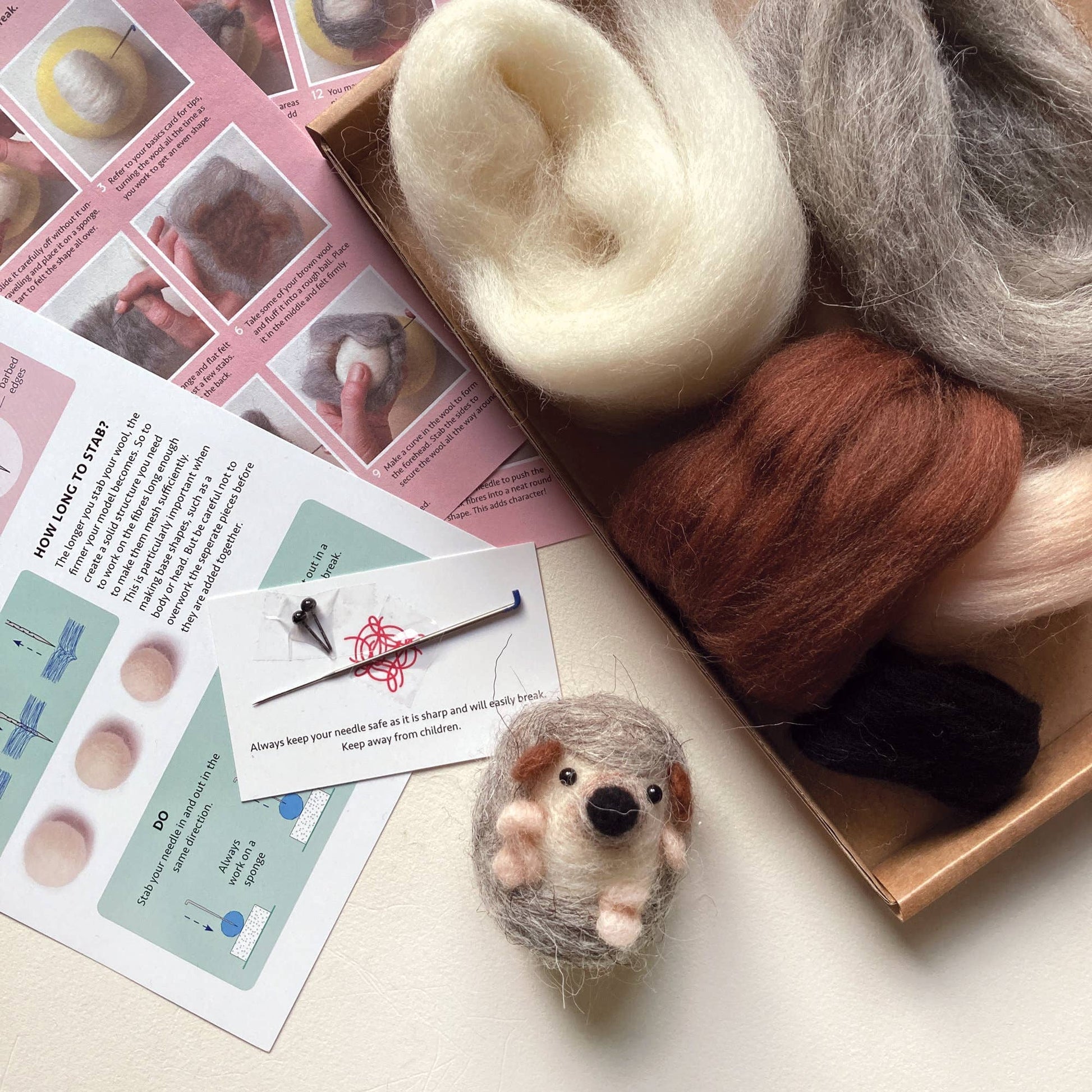 Hedgehog Needle Felting Kit - Perrymans Books & Gifts