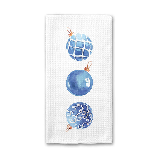 Holiday Ornament in Blue Kitchen Towel - Perrymans Books & Gifts