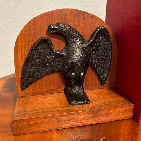 Iron Eagle Walnut Bookend Set - Perrymans Books & Gifts