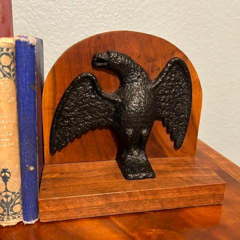 Iron Eagle Walnut Bookends - Perrymans Books & Gifts